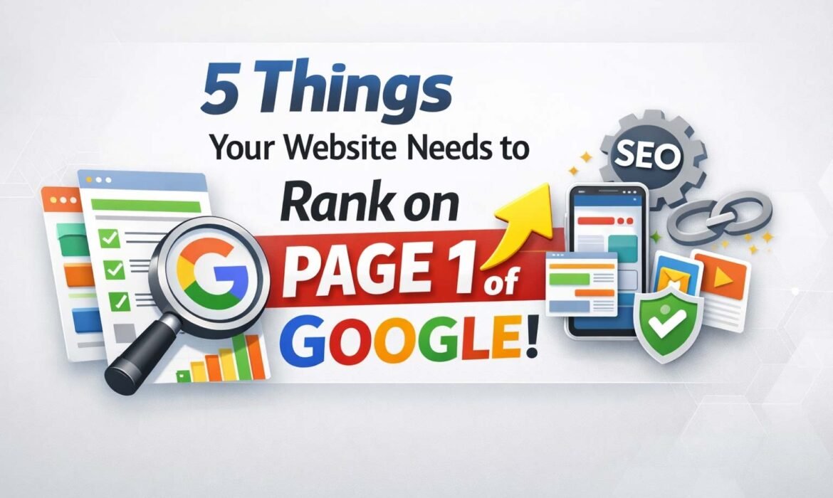 How to Rank Your Website on Page 1 of Google: 5 SEO Essentials