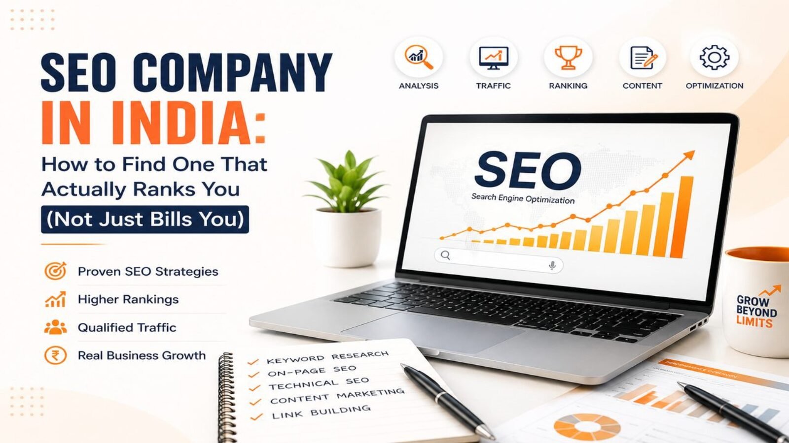 Professional SEO Company in India helping businesses increase Google rankings, organic traffic, qualified leads, and long-term online business growth.