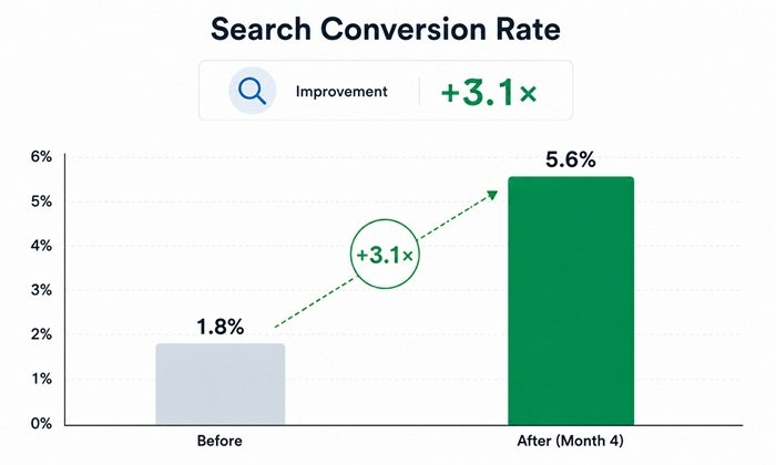 CONVERSION RATE INCREASED BY 3.1X