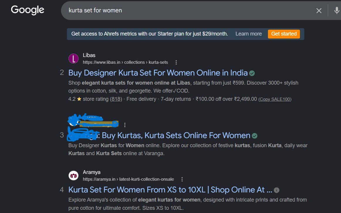 google ranking ecommerce seo