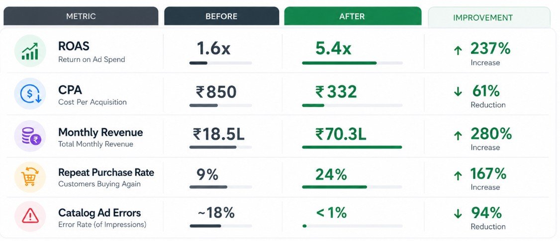 facebook marketing agency before after result