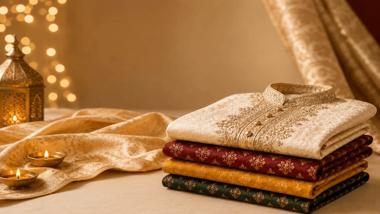 Festive ecommerce marketing campaign for an ethnic wear brand showcasing premium festive clothing that increased online orders.