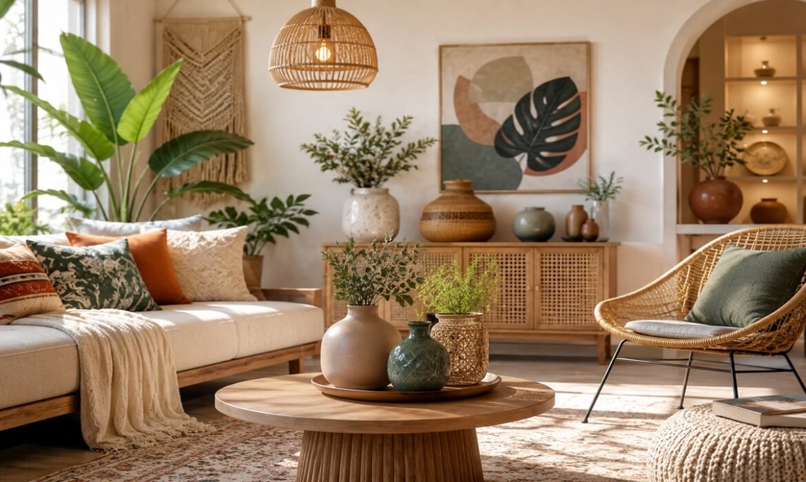 Premium modern home decor interior showcasing elegant furniture and stylish decor, representing organic business growth, Local SEO success, and digital marketing for a Jaipur home decor brand.
