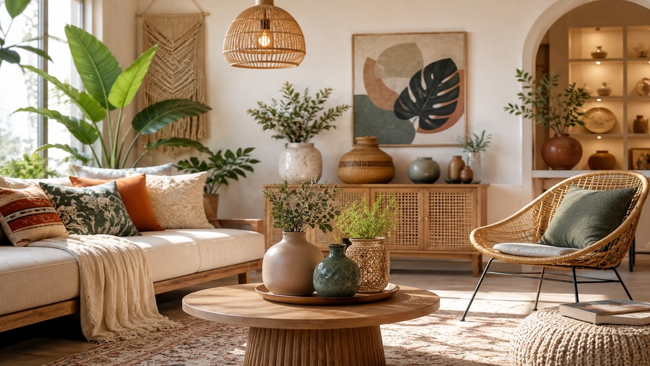 Premium modern home decor interior showcasing elegant furniture and stylish decor, representing organic business growth, Local SEO success, and digital marketing for a Jaipur home decor brand.