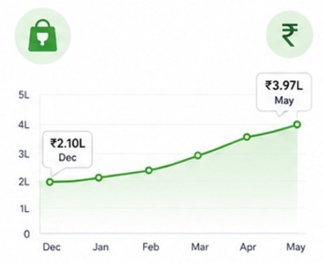 monthaly revenue increased through shopify seo services
