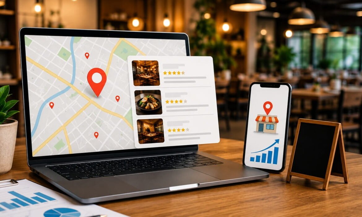 Premium Local SEO Services case study image showcasing restaurant growth through Google Local 3-Pack rankings, increased local visibility, and improved customer engagement.
